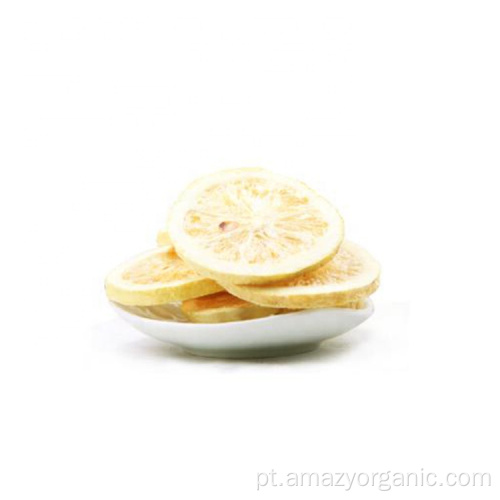 Pedaços de limão liofilizados